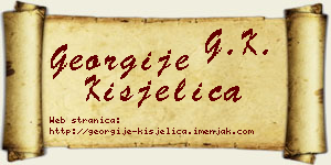 Georgije Kisjelica vizit kartica